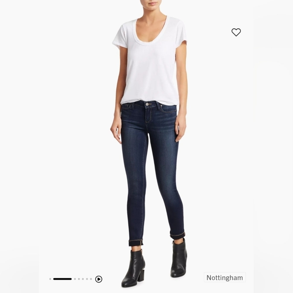 Paige Verdugo skinny Ankle Color Bryce Women's mid rise Blue Jeans Sz 27 - Picture 2 of 6